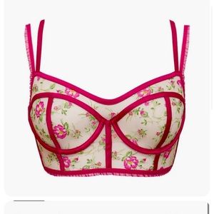 NWT for love and lemons camila longline bra L
